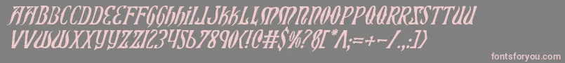 XiphosItalic Font – Pink Fonts on Gray Background