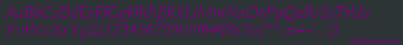 fuente PalatinoLtLightItalic – Fuentes Moradas Sobre Fondo Negro