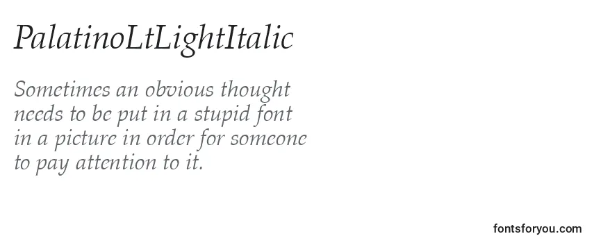 PalatinoLtLightItalic Font