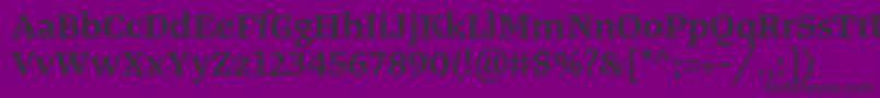 TangerserifwideSemibold Font – Black Fonts on Purple Background