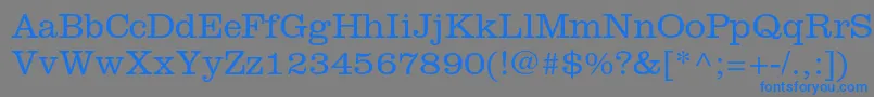 ClarendonltstdLight Font – Blue Fonts on Gray Background