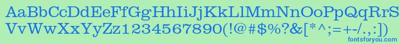 ClarendonltstdLight Font – Blue Fonts on Green Background