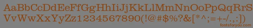 ClarendonltstdLight Font – Brown Fonts on Gray Background