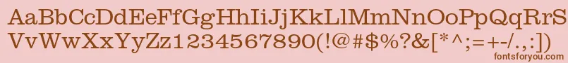 ClarendonltstdLight Font – Brown Fonts on Pink Background