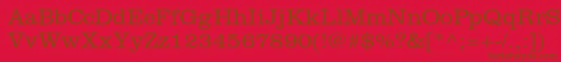 ClarendonltstdLight Font – Brown Fonts on Red Background
