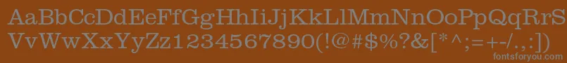 ClarendonltstdLight Font – Gray Fonts on Brown Background