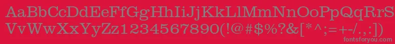 ClarendonltstdLight Font – Gray Fonts on Red Background