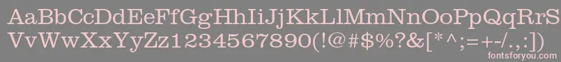 ClarendonltstdLight Font – Pink Fonts on Gray Background