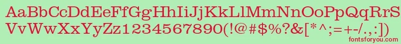ClarendonltstdLight Font – Red Fonts on Green Background