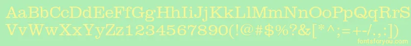 ClarendonltstdLight Font – Yellow Fonts on Green Background