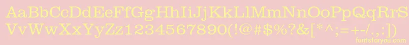 ClarendonltstdLight Font – Yellow Fonts on Pink Background