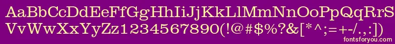 ClarendonltstdLight Font – Yellow Fonts on Purple Background