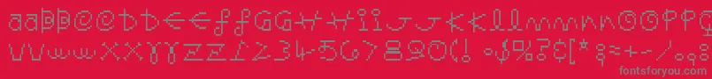 Saturno Font – Gray Fonts on Red Background