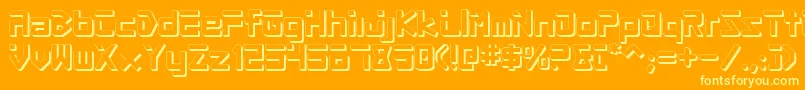 Procv2s Font – Yellow Fonts on Orange Background