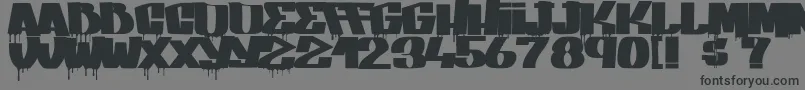 GangBangCrime Font – Black Fonts on Gray Background