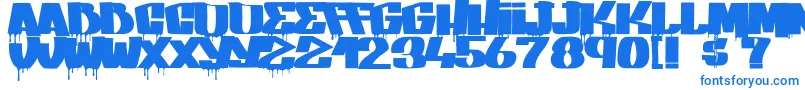 GangBangCrime Font – Blue Fonts on White Background