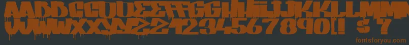 GangBangCrime Font – Brown Fonts on Black Background