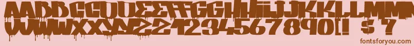 GangBangCrime Font – Brown Fonts on Pink Background