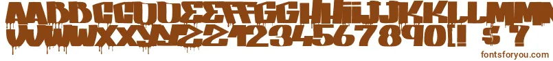 GangBangCrime Font – Brown Fonts on White Background