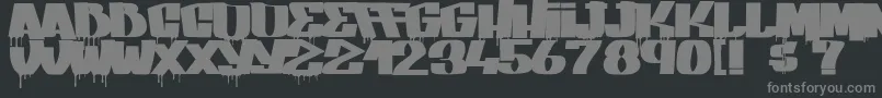GangBangCrime Font – Gray Fonts on Black Background