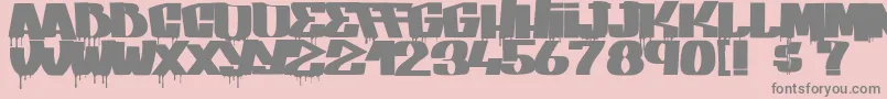 GangBangCrime Font – Gray Fonts on Pink Background