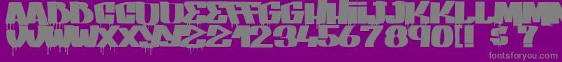fuente GangBangCrime – Fuentes Grises Sobre Fondo Morado