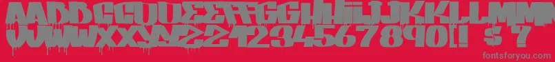 GangBangCrime Font – Gray Fonts on Red Background