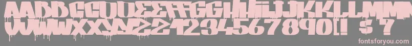 GangBangCrime-Schriftart – Rosa Schriften auf grauem Hintergrund