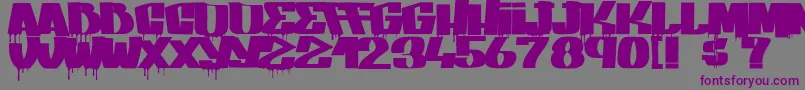 GangBangCrime Font – Purple Fonts on Gray Background