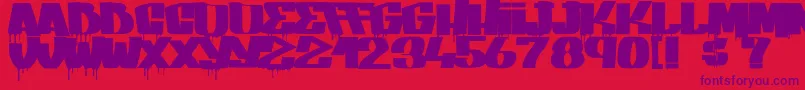 GangBangCrime Font – Purple Fonts on Red Background