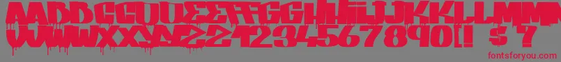 GangBangCrime Font – Red Fonts on Gray Background