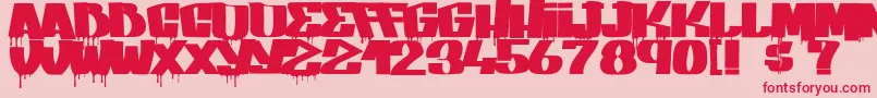 GangBangCrime Font – Red Fonts on Pink Background