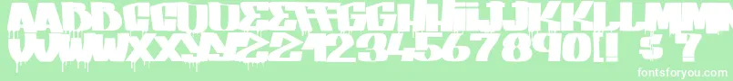 GangBangCrime Font – White Fonts on Green Background