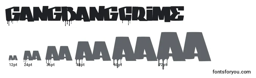 Размеры шрифта GangBangCrime