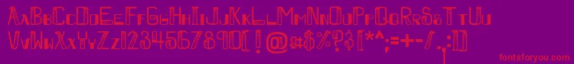 Boobookitty Font – Red Fonts on Purple Background