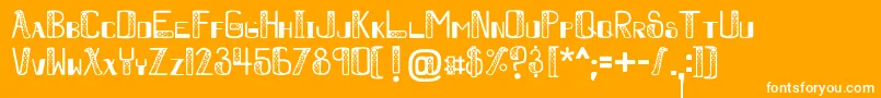 Boobookitty Font – White Fonts on Orange Background