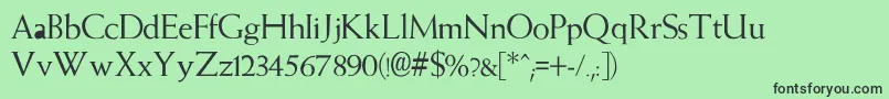 AmityNormal Font – Black Fonts on Green Background