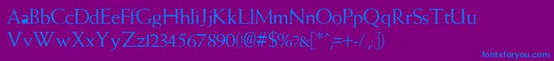 AmityNormal Font – Blue Fonts on Purple Background