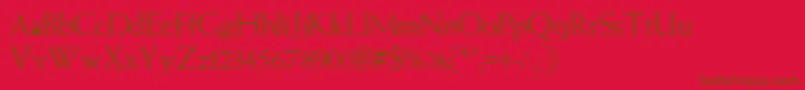 AmityNormal Font – Brown Fonts on Red Background