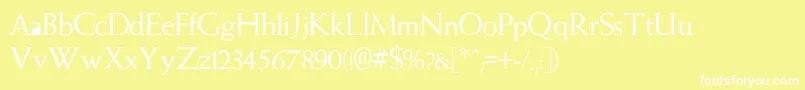 AmityNormalフォントについての詳細 フォントAmityNormal – 黄色い背景に白い文字