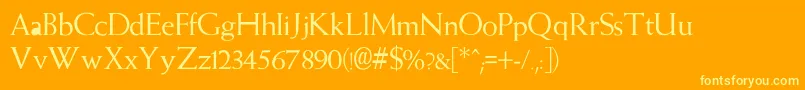 AmityNormal Font – Yellow Fonts on Orange Background