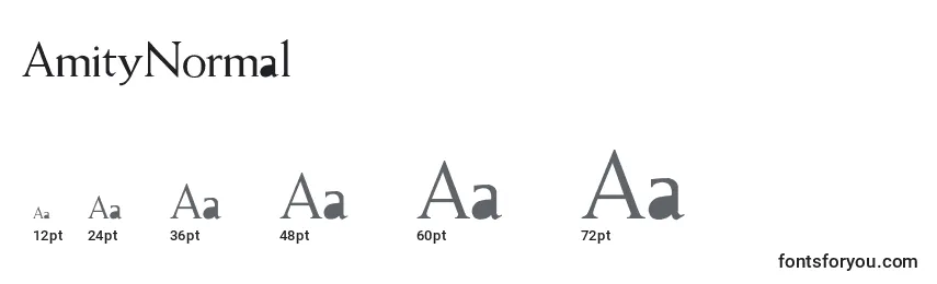 AmityNormal Font Sizes