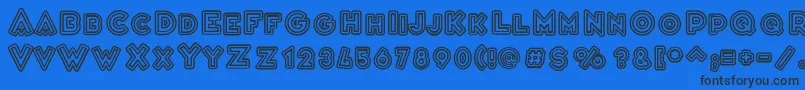 VarietРІCascadeur Font – Black Fonts on Blue Background