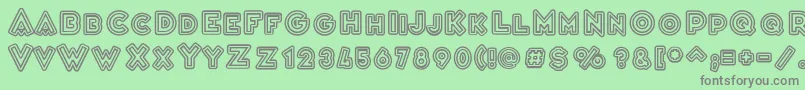 VarietРІCascadeur Font – Gray Fonts on Green Background