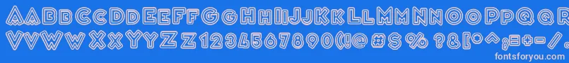 VarietРІCascadeur Font – Pink Fonts on Blue Background