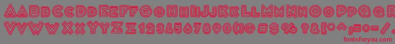 VarietРІCascadeur Font – Red Fonts on Gray Background