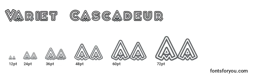 VarietРІCascadeur Font Sizes