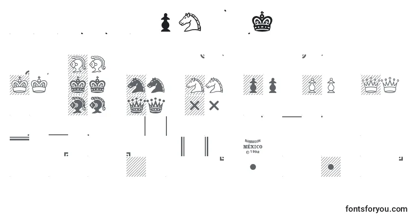 Schriftart ChessCondal – Alphabet, Zahlen, spezielle Symbole