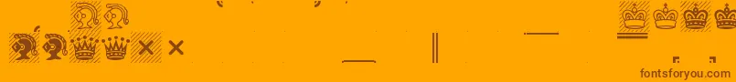 ChessCondal Font – Brown Fonts on Orange Background