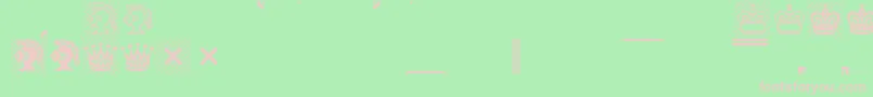 フォントChessCondal – 緑の背景にピンクのフォント